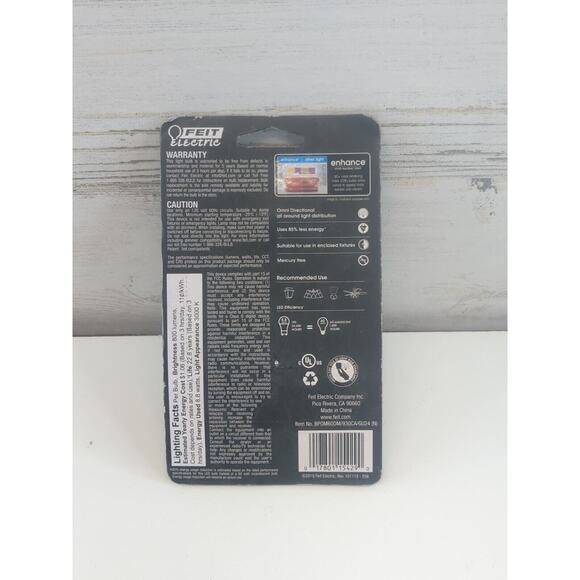 Feit Bpom60dm/927ca/gu24 800 Lumen 2700k Dimmable Led 60w Use Only 8.8w - Picture 2 of 2